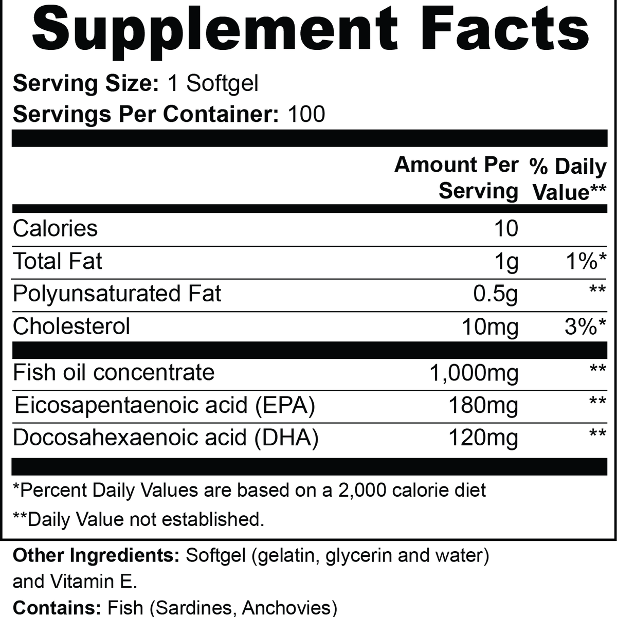 Lumnira Omega-3 (180mg EPA / 120mg DHA) — 100 Softgels