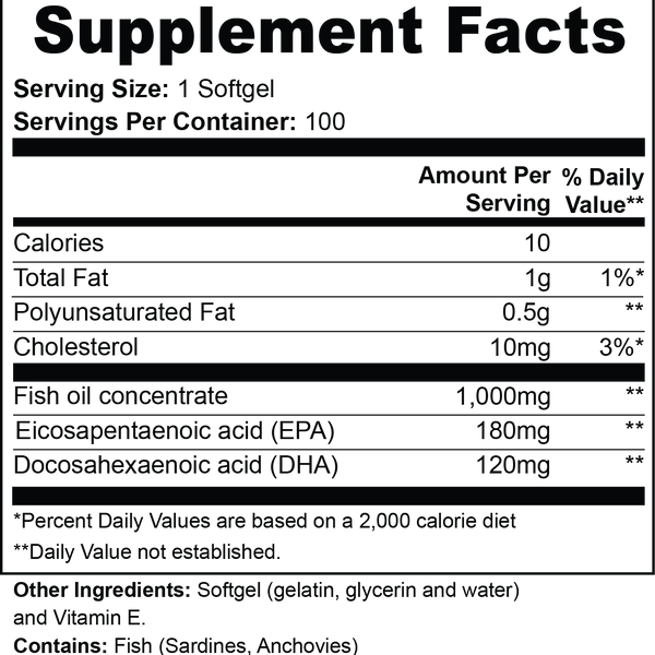 Lumnira Omega-3 (180mg EPA / 120mg DHA) — 100 Softgels