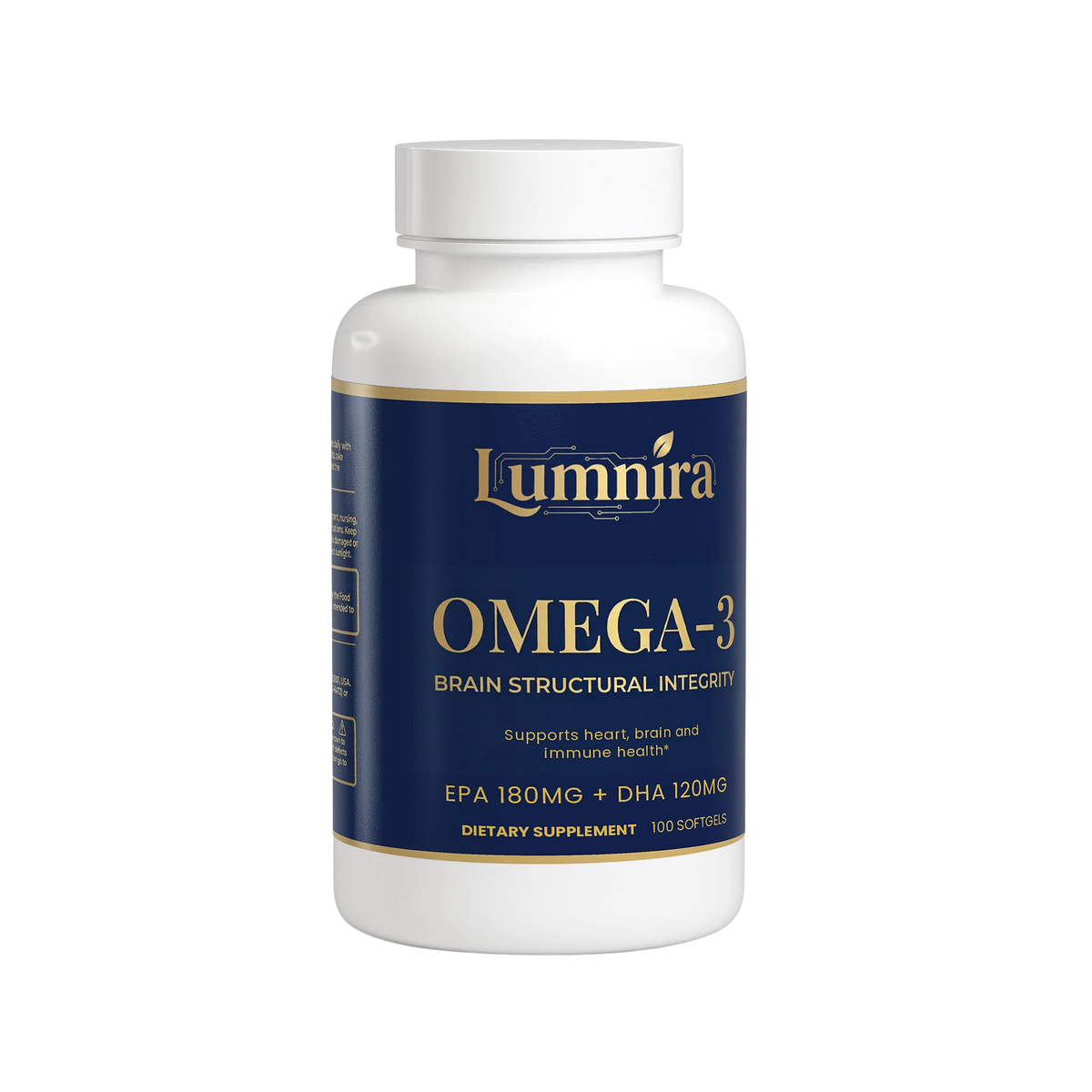 Lumnira Omega-3 (180mg EPA / 120mg DHA) — 100 Cápsulas Blandas