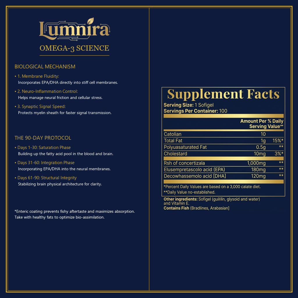 Lumnira Omega-3 (180mg EPA / 120mg DHA) — 100 Softgels
